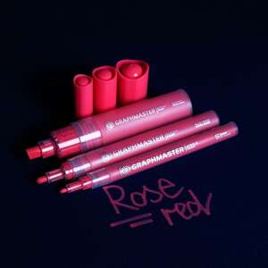 Graphmaster Akrilik Marker 1mm R417 Rose Red - Thumbnail
