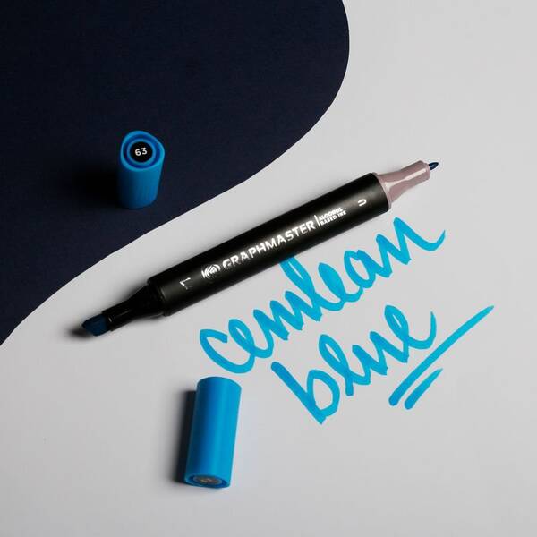 Graphmaster Alkol Bazlı Marker Cerulean Blue - 2