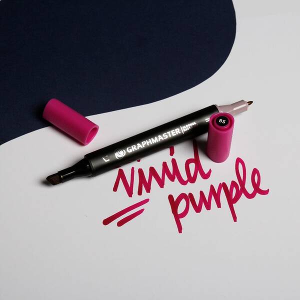 Graphmaster Alkol Bazlı Marker Vivid Purple - 1