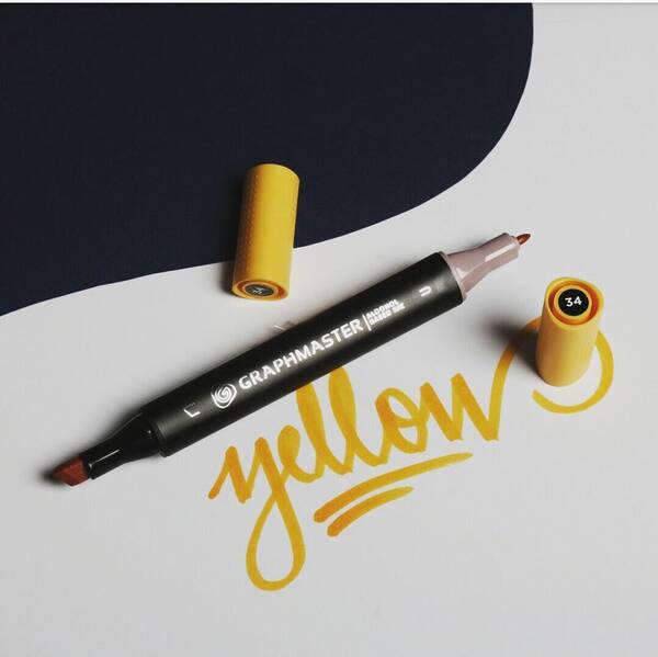 Graphmaster Alkol Bazlı Marker Yellow - 1