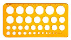 Hatas Daire Şablonu 1-36mm Büyük - Hatas