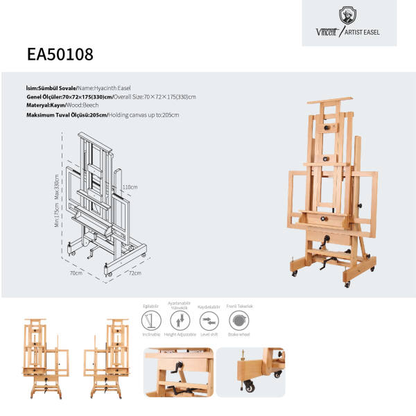 HYACINTH/SÜMBÜL EA50108 ARTIST EASEL - 3