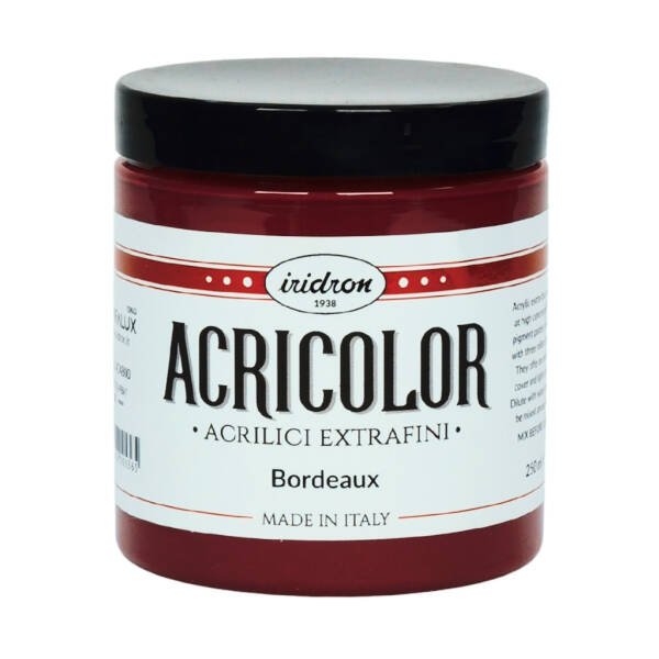 Iridron Acricolor Akrilik Boya 250 ML Bordeaux - 1