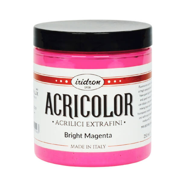 Iridron Acricolor Akrilik Boya 250 ML Bright Magenta - 1