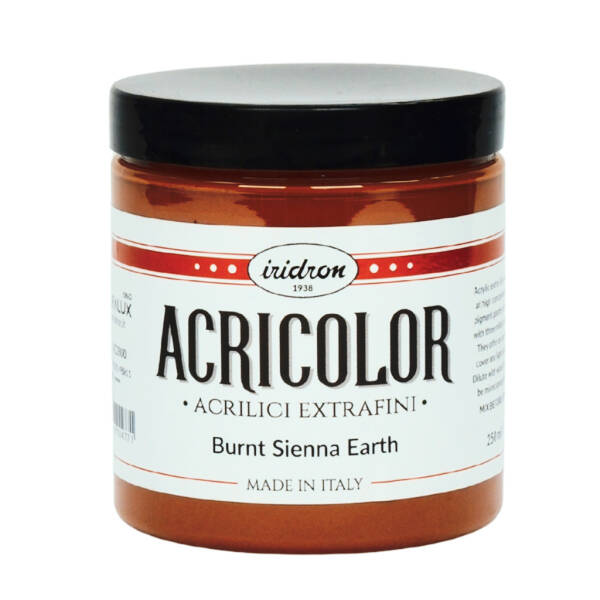 Iridron Acricolor Akrilik Boya 250 ML Burnt Sienna Earth - 1