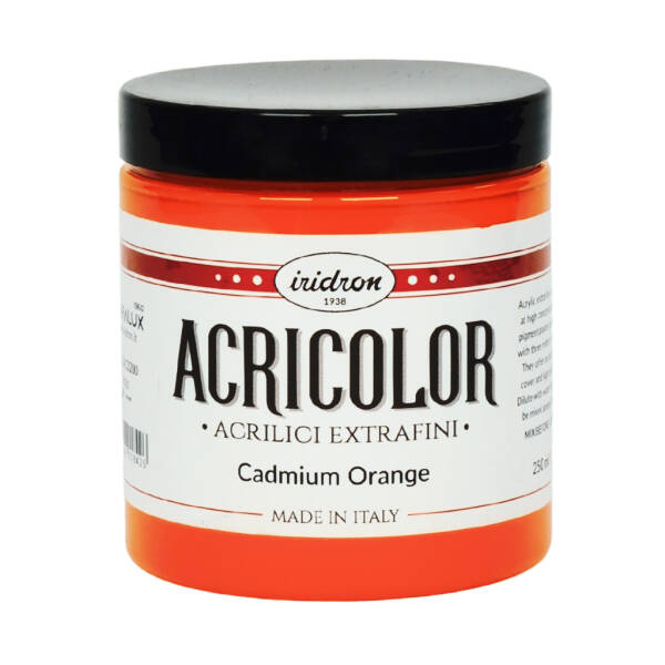 Iridron Acricolor Akrilik Boya 250 ML Cadmium Orange - 1