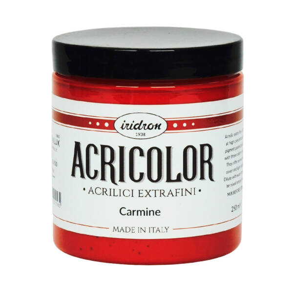 Iridron Acricolor Akrilik Boya 250 ML Carmine - 1