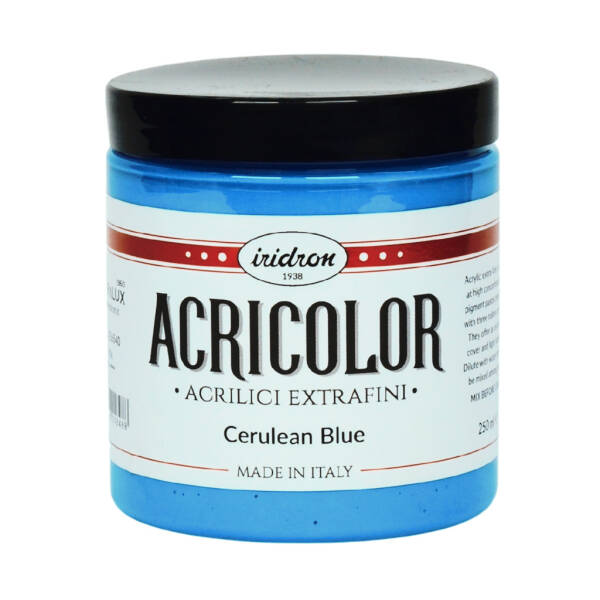 Iridron Acricolor Akrilik Boya 250 ML Cerulean Blue - 1