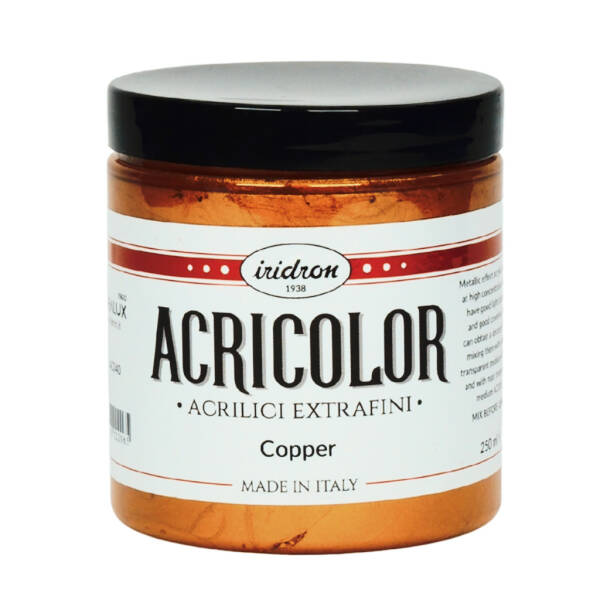 Iridron Acricolor Akrilik Boya 250 ML Copper - 1