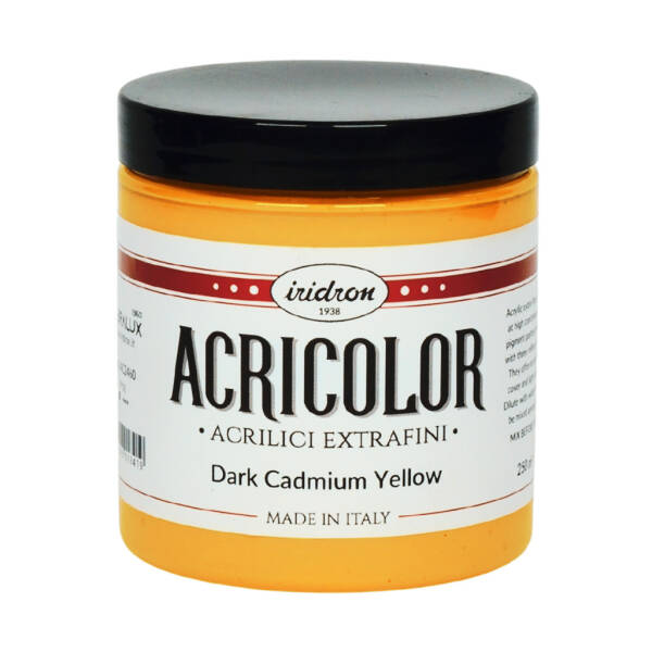 Iridron Acricolor Akrilik Boya 250 ML Dark Cadmium Yellow - 1