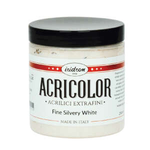 Iridron Acricolor Akrilik Boya 250 ML Fine Silvery White - Iridron