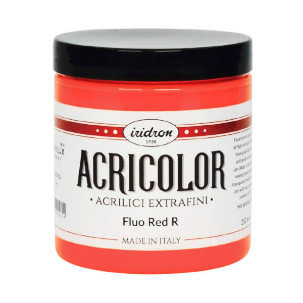 Iridron Acricolor Akrilik Boya 250 ML Fluo Red R - 1