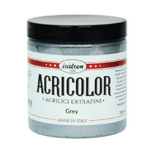 Iridron Acricolor Akrilik Boya 250 ML Grey - Iridron