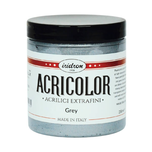 Iridron Acricolor Akrilik Boya 250 ML Grey - 1