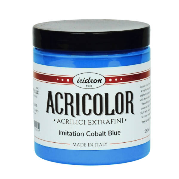 Iridron Acricolor Akrilik Boya 250 ML Imitation Cobalt Blue - 1