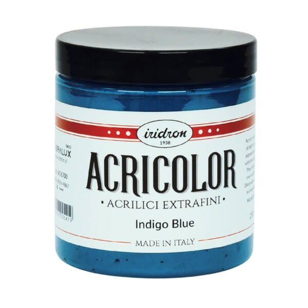 Iridron Acricolor Akrilik Boya 250 ML Indigo Blue - 1