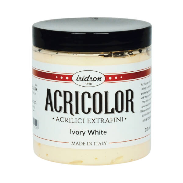 Iridron Acricolor Akrilik Boya 250 ML Ivory White - 1