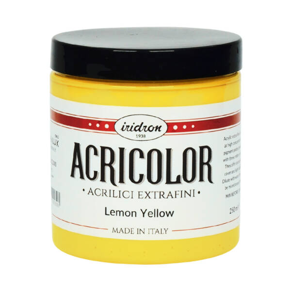 Iridron Acricolor Akrilik Boya 250 ML Lemon Yellow - 1