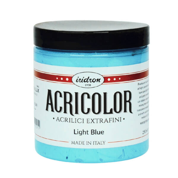 Iridron Acricolor Akrilik Boya 250 ML Light Blue - 1