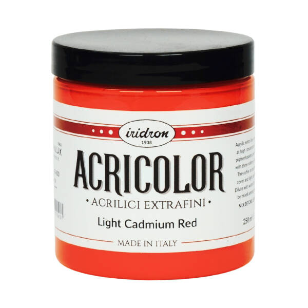 Iridron Acricolor Akrilik Boya 250 ML Light Cadmium Red - 1