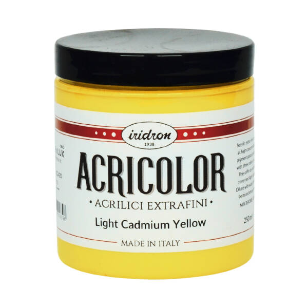 Iridron Acricolor Akrilik Boya 250 ML Light Cadmium Yellow - 1