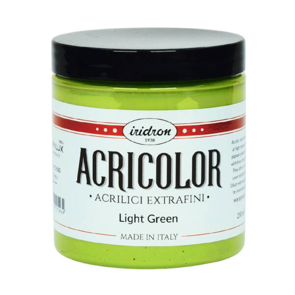 Iridron Acricolor Akrilik Boya 250 ML Light Green - 1
