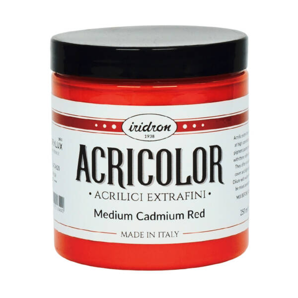 Iridron Acricolor Akrilik Boya 250 ML Medium Cadmium Red - 1