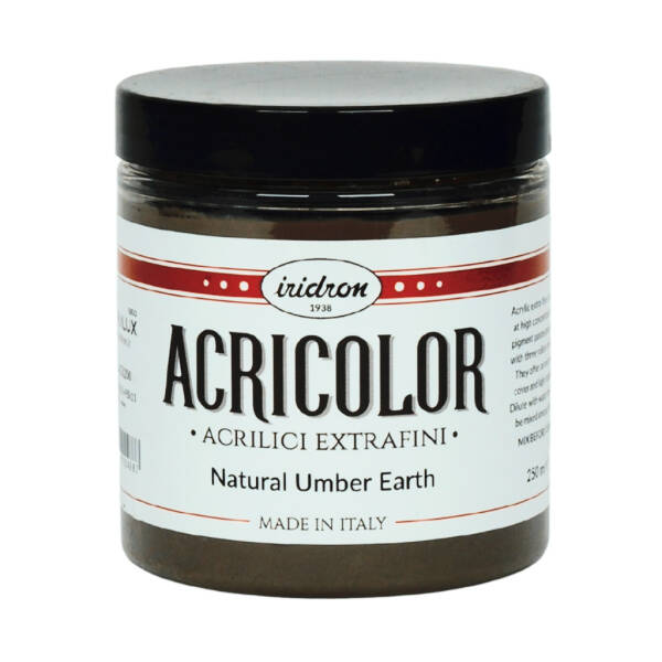 Iridron Acricolor Akrilik Boya 250 ML Natural Umber Earth - 1