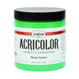 Iridron Acricolor Akrilik Boya 250 ML Neon Green - Iridron