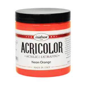 Iridron Acricolor Akrilik Boya 250 ML Neon Orange - Iridron