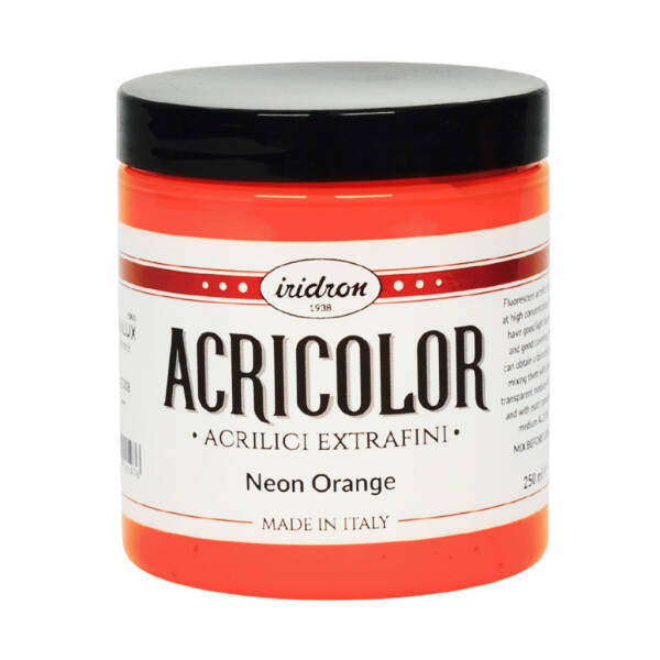 Iridron Acricolor Akrilik Boya 250 ML Neon Orange - 1