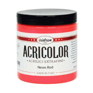 Iridron Acricolor Akrilik Boya 250 ML Neon Red - Iridron