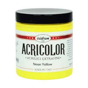 Iridron Acricolor Akrilik Boya 250 ML Neon Yellow - Iridron