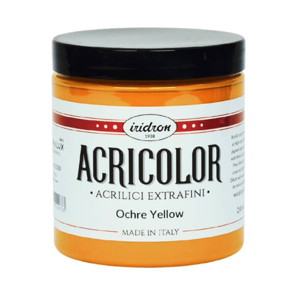 Iridron Acricolor Akrilik Boya 250 ML Ochre Yellow - 1