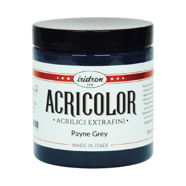 Iridron Acricolor Akrilik Boya 250 ML Payne Grey - 1