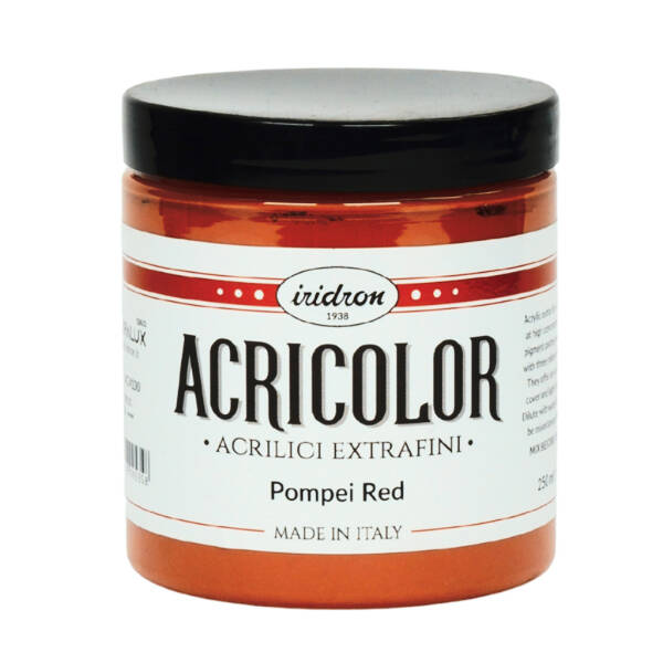 Iridron Acricolor Akrilik Boya 250 ML Pompei Red - 1