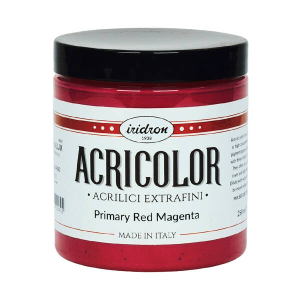 Iridron Acricolor Akrilik Boya 250 ML Primary Red Magenta - 1