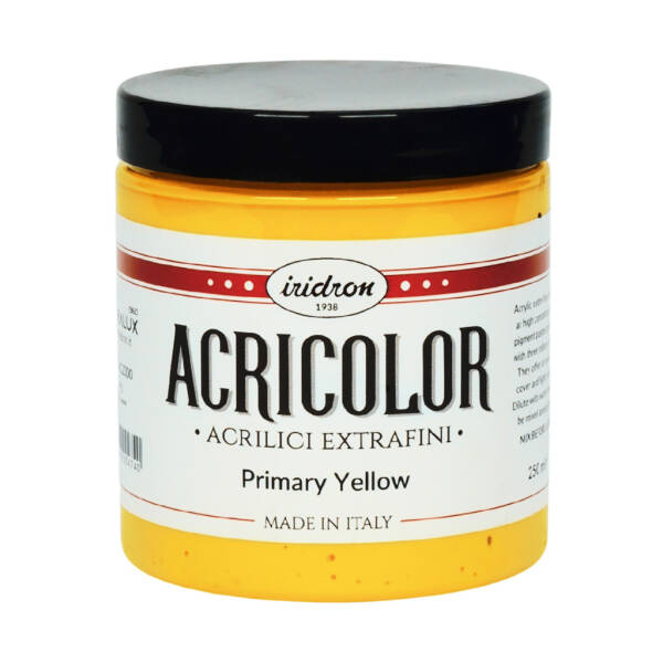 Iridron Acricolor Akrilik Boya 250 ML Primary Yellow - 1