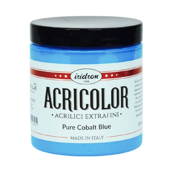 Iridron Acricolor Akrilik Boya 250 ML Pure Cobalt Blue - 1