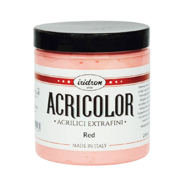 Iridron Acricolor Akrilik Boya 250 ML Red - 1