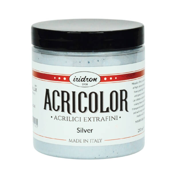 Iridron Acricolor Akrilik Boya 250 ML Silver - 1