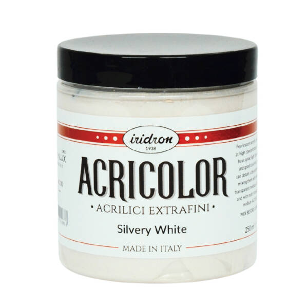 Iridron Acricolor Akrilik Boya 250 ML Silvery White - 1