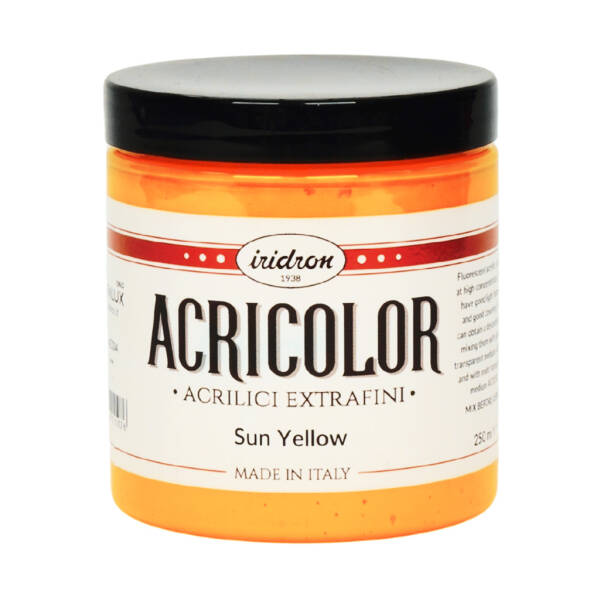 Iridron Acricolor Akrilik Boya 250 ML Sun Yellow - 1