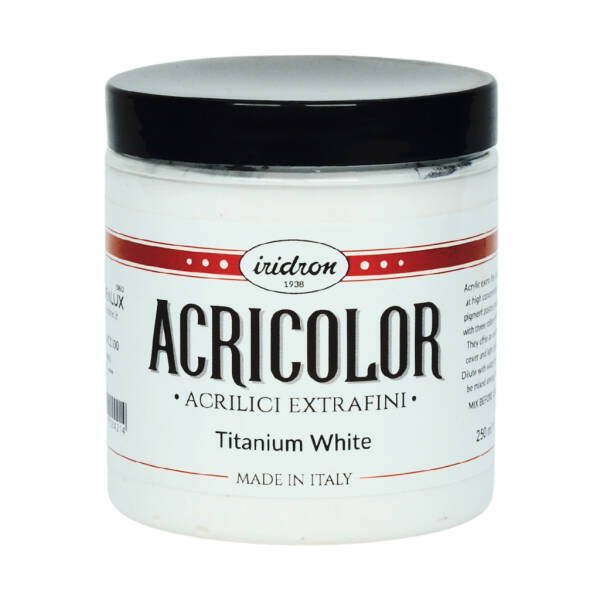 Iridron Acricolor Akrilik Boya 250 ML Titanium White - 1