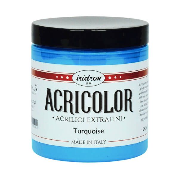 Iridron Acricolor Akrilik Boya 250 ML Turquoise - 1
