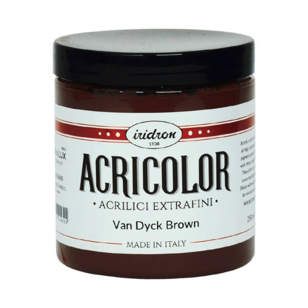 Iridron Acricolor Akrilik Boya 250 ML Van Dyck Brown - 1