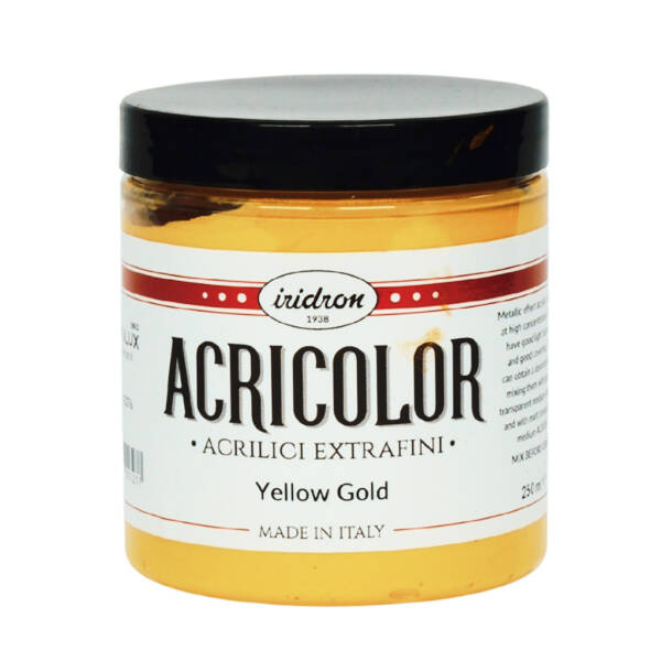 Iridron Acricolor Akrilik Boya 250 ML Yellow Gold - 1