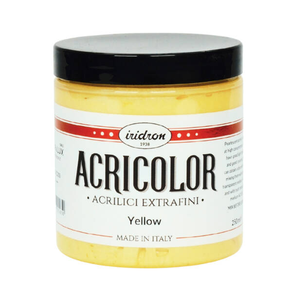 Iridron Acricolor Akrilik Boya 250 ML Yellow - 1