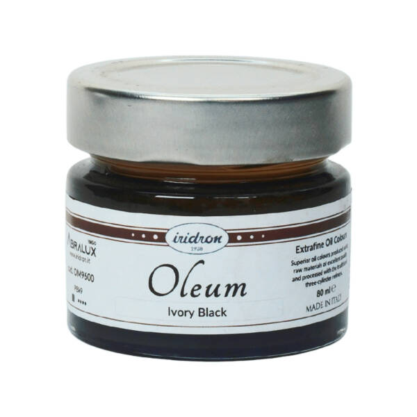 Iridron Oleum Yağlı Boya 80 ML Ivory Black - 1