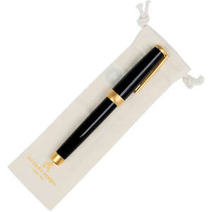 J.Herbin Prestige Sloop Fırçalanmış Altın kaplama Reçina Gövde Roller Kalem Black - 4